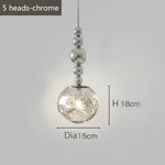 suspension lumineuse moderne transparente gris fumé texture ondulée brillante chambre salon étude