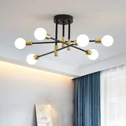 Lampe à suspension moderne multi-têtes pour salon et salle à manger - Lustre vintage E27