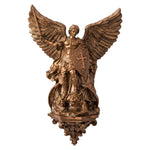 statue murale historique figurine antique bronze doré décoration intérieure baroque gothique complexe sculptural