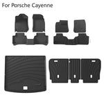tapis sol coffre rayures horizontales tpe fibre synthétique noir moderne porsche cayenne