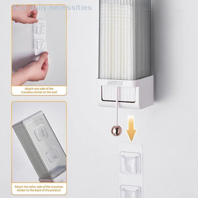 distributeur tampons coton blanc moderne minimaliste adhésif boîte rangement étiquette dimension