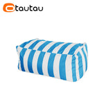 coussin d'assise jardin rayures beige blanc moderne piscine extérieur housse fauteuil plage grande