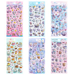 sticker 3d holographique animal mignon gonflé autoadhésif décoration téléphone album cadeau kawaii