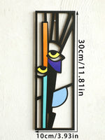 décoration murale bois abstraite visage moderne maison chambre salon cadeau artisanal