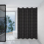 rideau douche noir blanc grille moderne respectueux l'environnement 100cm 180cm