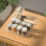 organisateur rangement transparent moderne boîtes rangement empilable vertical bureaux maison