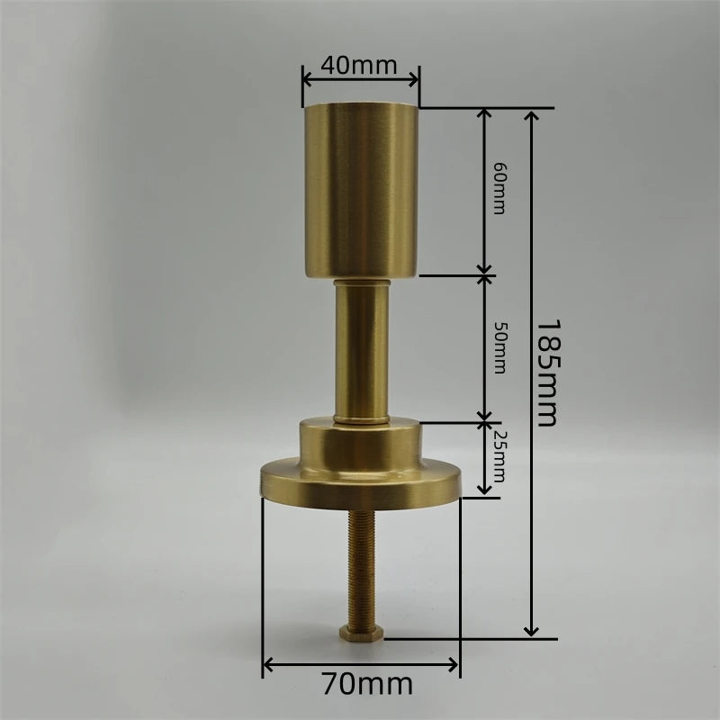 support lampe doré classique tige centrale anneaux fixation adhésif base disque sommet retenu grille