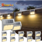 lampe solaire murale moderne led argentée panneau solaire vis auto ip44