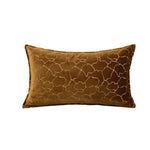 coussin carré marron motif géométrique contemporain opacité 100 polyester brodé décoration lit canapé voiture