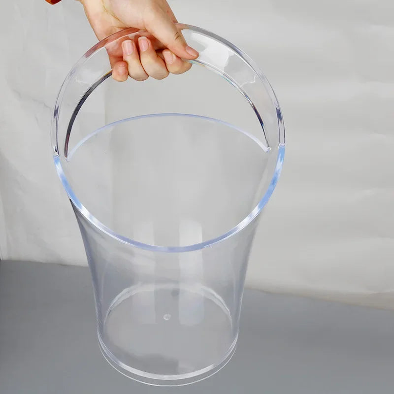 seau glace transparent moderne poignée respectueux environnement blanc noir uni