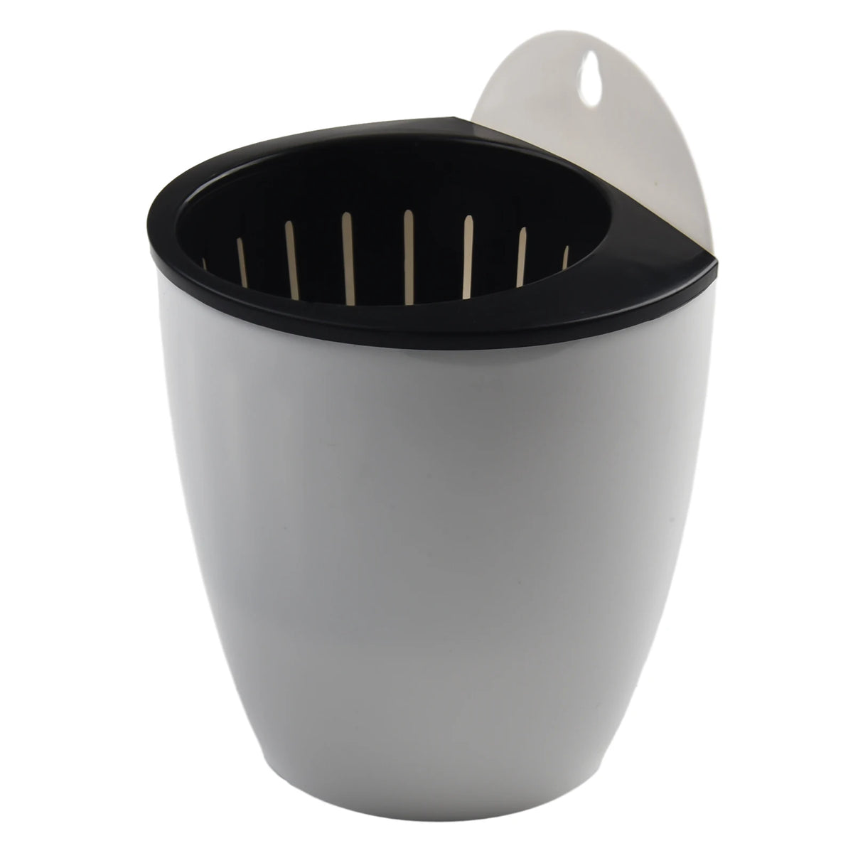 pots fleurs suspendus moderne blanc noir lisses plante verte pot plastique terreau accrochage mur