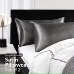 protège oreiller satin cheveux peau ensemble deux housses lit