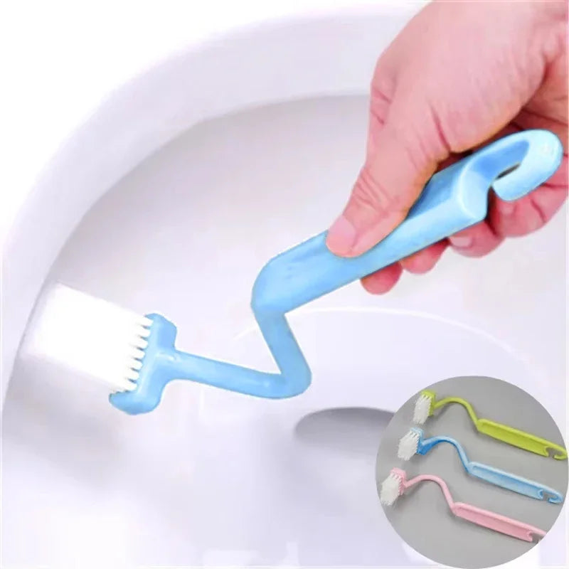 brosse nettoyer wc rose bleu vert moderne pois blancs adhésif fixe poignée portable respectueux