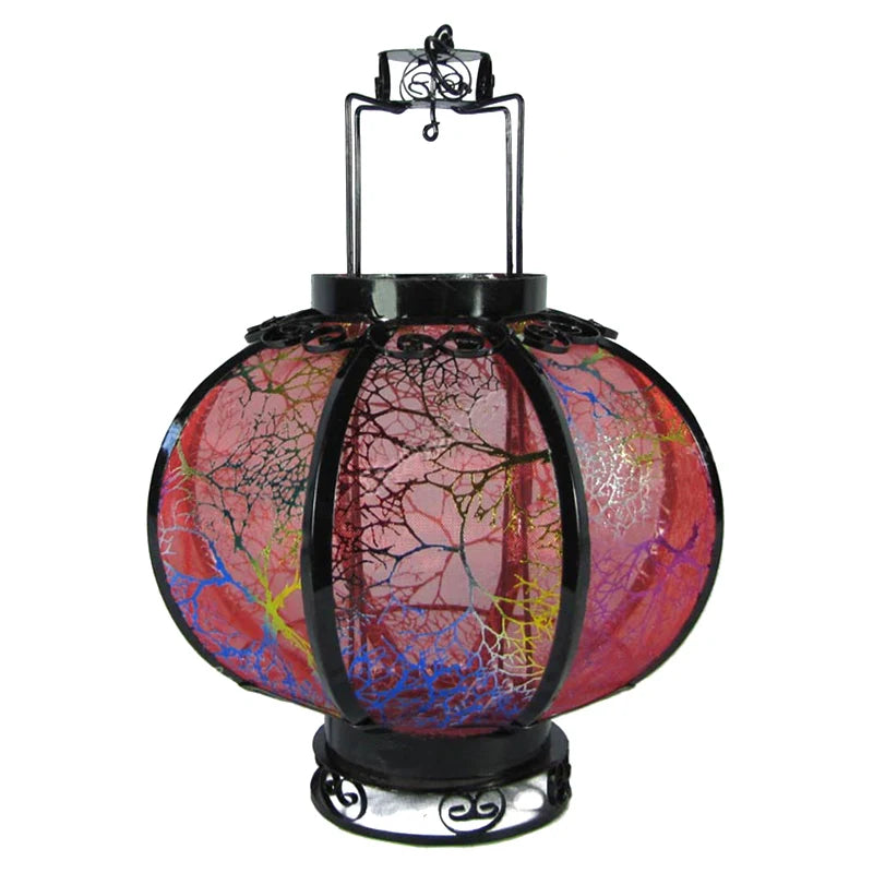lanterne suspendue ronde artisanale décorative motif floral chinois fête nouvel an traditionnel