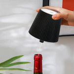 lampe table led rechargeable couleurs tactile gradation continue étiquette tissu plissé moderne minimaliste adhésif