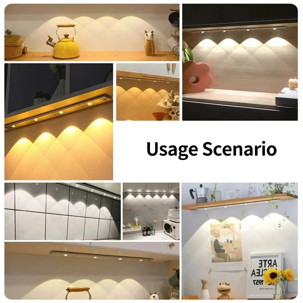 lampe led rechargeable sensor motion 20 30 40 50cm blanc moderne auto USB