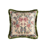 coussin vintage floral rose feuille bleue polyester coton 30x50 45x45 50x50 décoratif chaise canapé