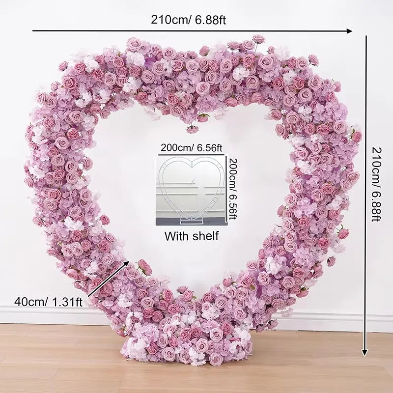 Arche fleurs rose romantique décoration extérieure mariage anniversaire événement table