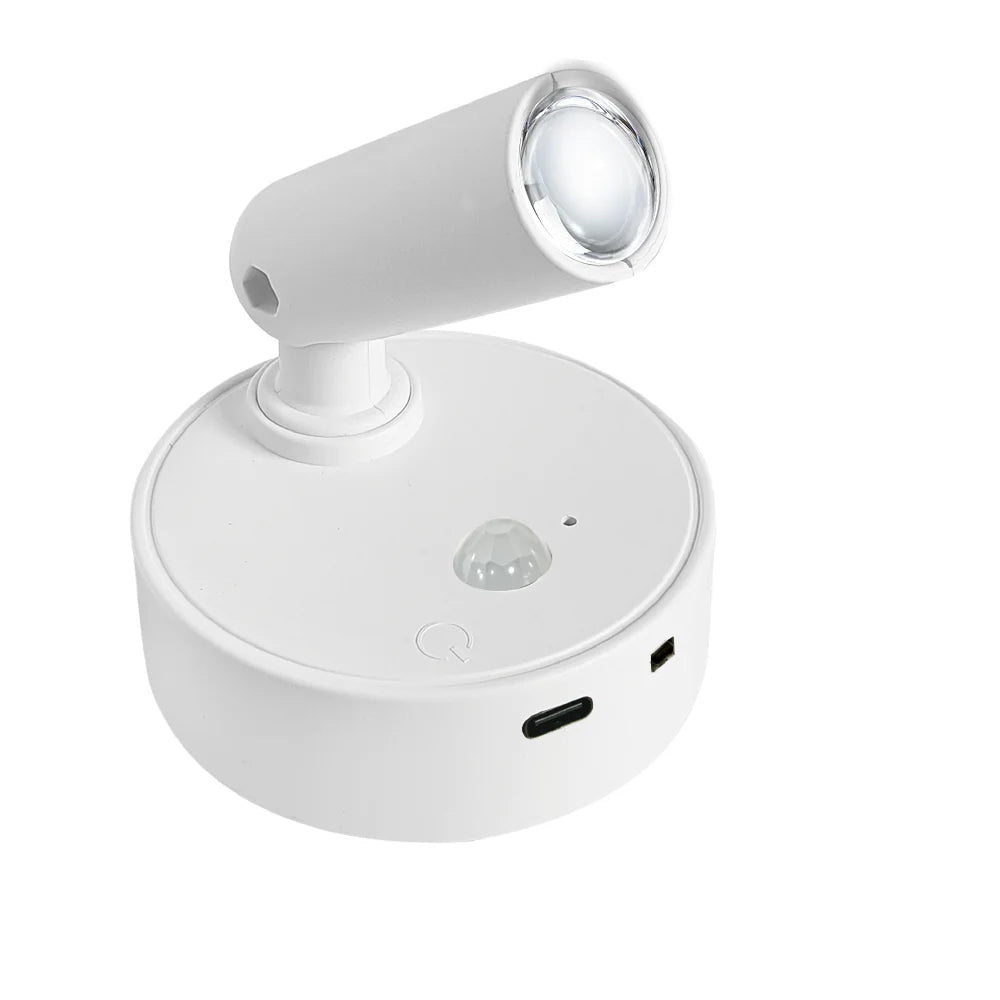 lampe led rechargeable aimantée projecteur mural blanc moderne interrupteur tactile charge usb type chambre