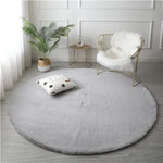 tapis rond velours noir gris moderne maison laveable polyester minimaliste chambre sofa chevet