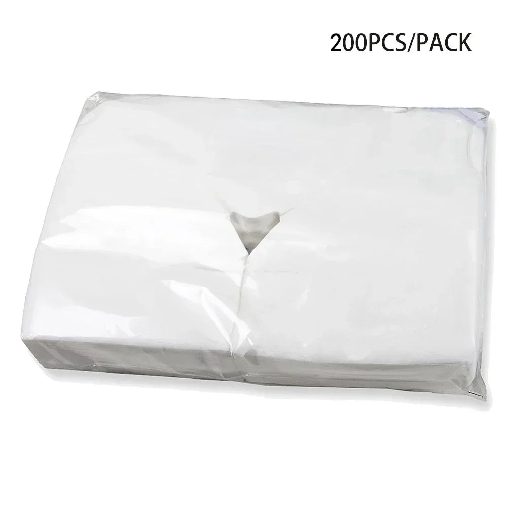 serviettes jetables visage spa massage blanc texture douce opaques ergonomiques relaxation voyage fixations