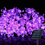 guirlande lumineuse fleurs multicolore moderne extérieure halloween noël décoration jardin camping led solaire