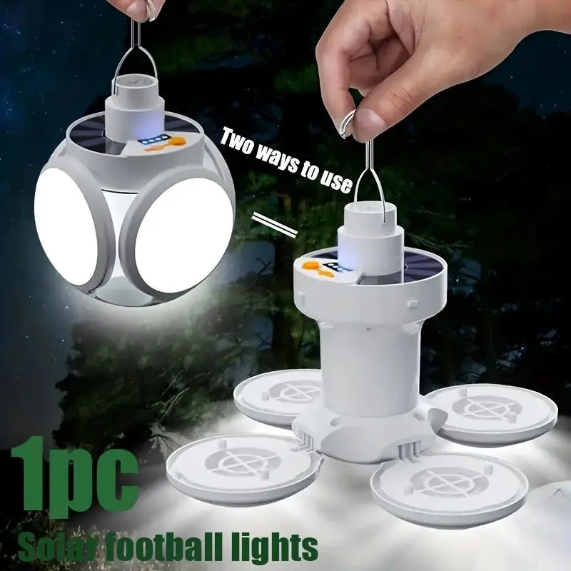lampe solaire pliable haute luminosité portable blanc moderne crochet interrupteur usb