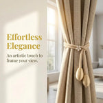rubans fenêtres élégants moderne tissé fleuri beige gris blanc sans perçage clous