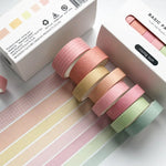 ruban adhésif décoratif multicolore washi minimaliste moderne 3m noir blanc violet rose orange jaune