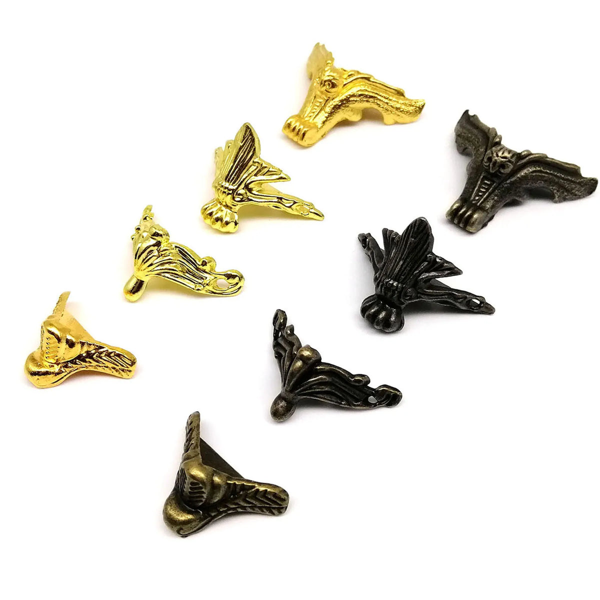 pieds meuble vis or argent bronze classiques vintage ornements métalliques
