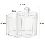 boîtes rangement coton tige bouchons cosmétiques transparentes réutilisables multifonction modernes minimalistes voyage