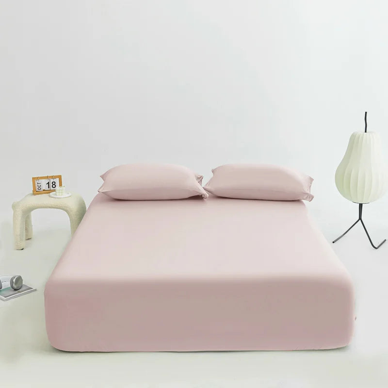 drap housse frais été lit adulte 360 élastique anti dérapage couleurs pastel moderne fixations