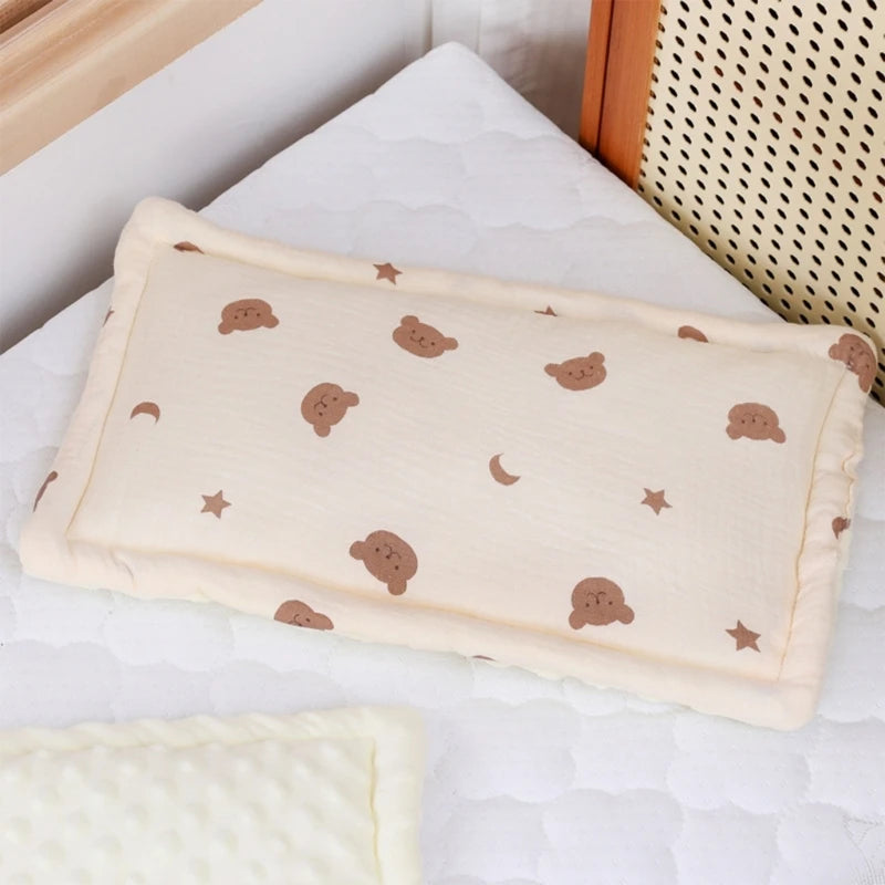 oreiller bébé coton animal motif nuages étoiles gaufré doux multifonctionneau quatre saisons