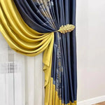 boucle rideau or plume moderne opacité eyollets accessoire salon voilage polonais attache pompon