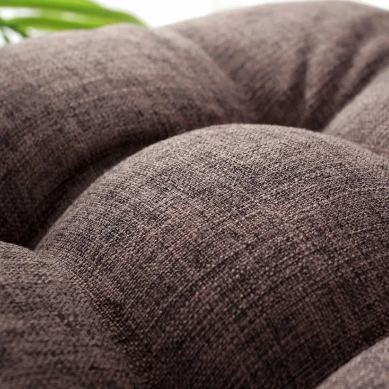 coussin siège rond polyester tissage fin rayé moderne couleur rose clair confortable 45x45cm