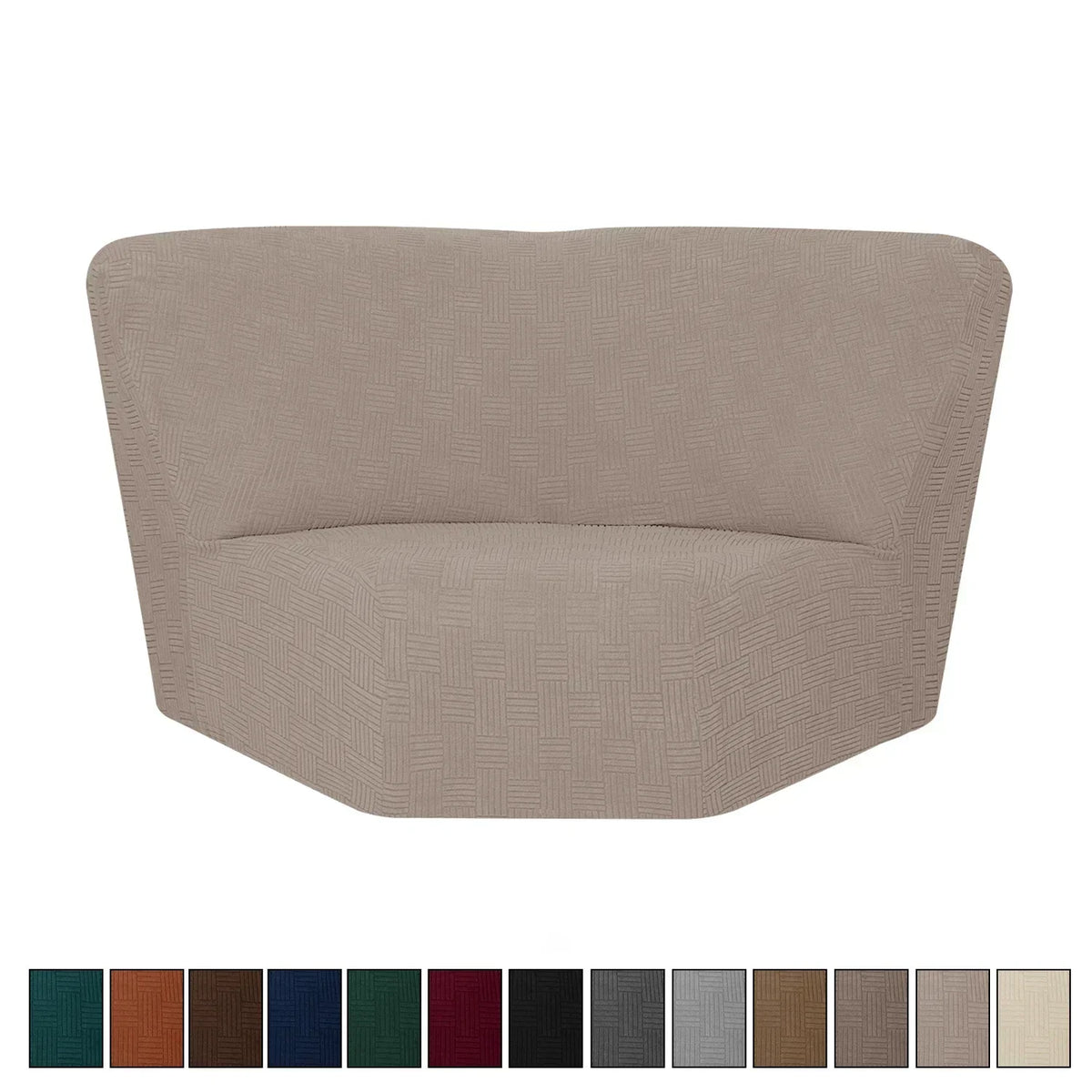 couvre siege angle marron rayures horizontales moderne elastique adhésif polyester jacquard machine linge automne