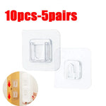 crochet adhésif transparent moderne kitchenette salle bain organisateur hooks self adhésif transparent
