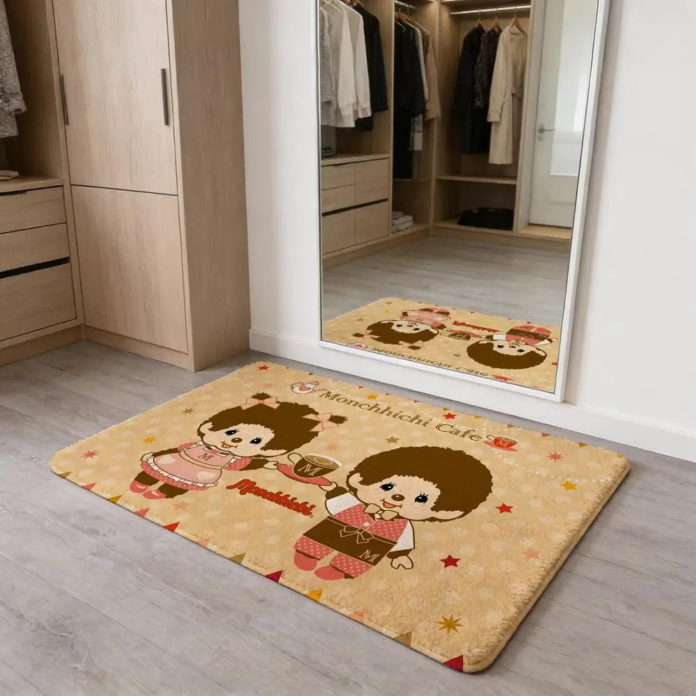 tapis sol intérieur enfantin motif personnage dessin animé doux antidérapant absorbant maison