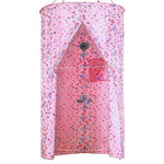 rideau douche relief aimants motif géométrique gris blanc rose decorative enfants