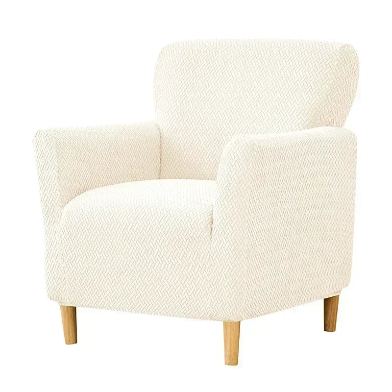 Fauteuil couverture jacquard extensible polyestère moderne gris vert rouge noirextérieurintérieurmachine
