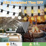 guirlande solaire lumineuse 30m 50 boules blanc chaud moderne panneau solaire télécommande interrupteur intégré