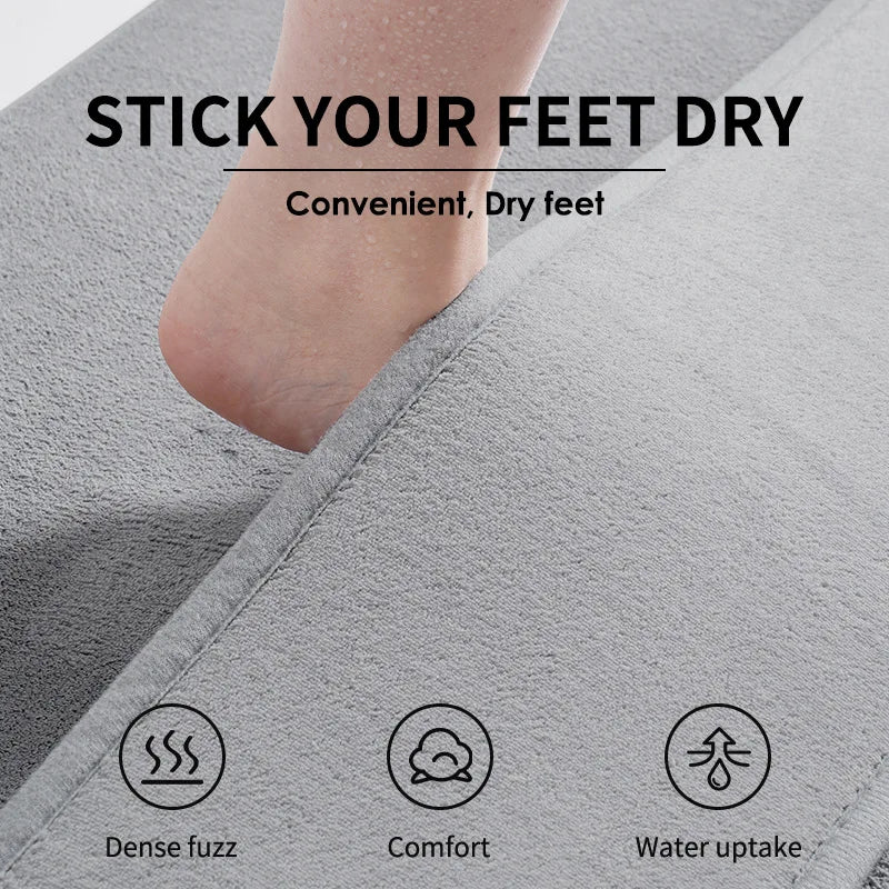 tapis bain gris clair moderne doux antidérapant absorbe eau 40x60cm 50x80cm 60x90cm