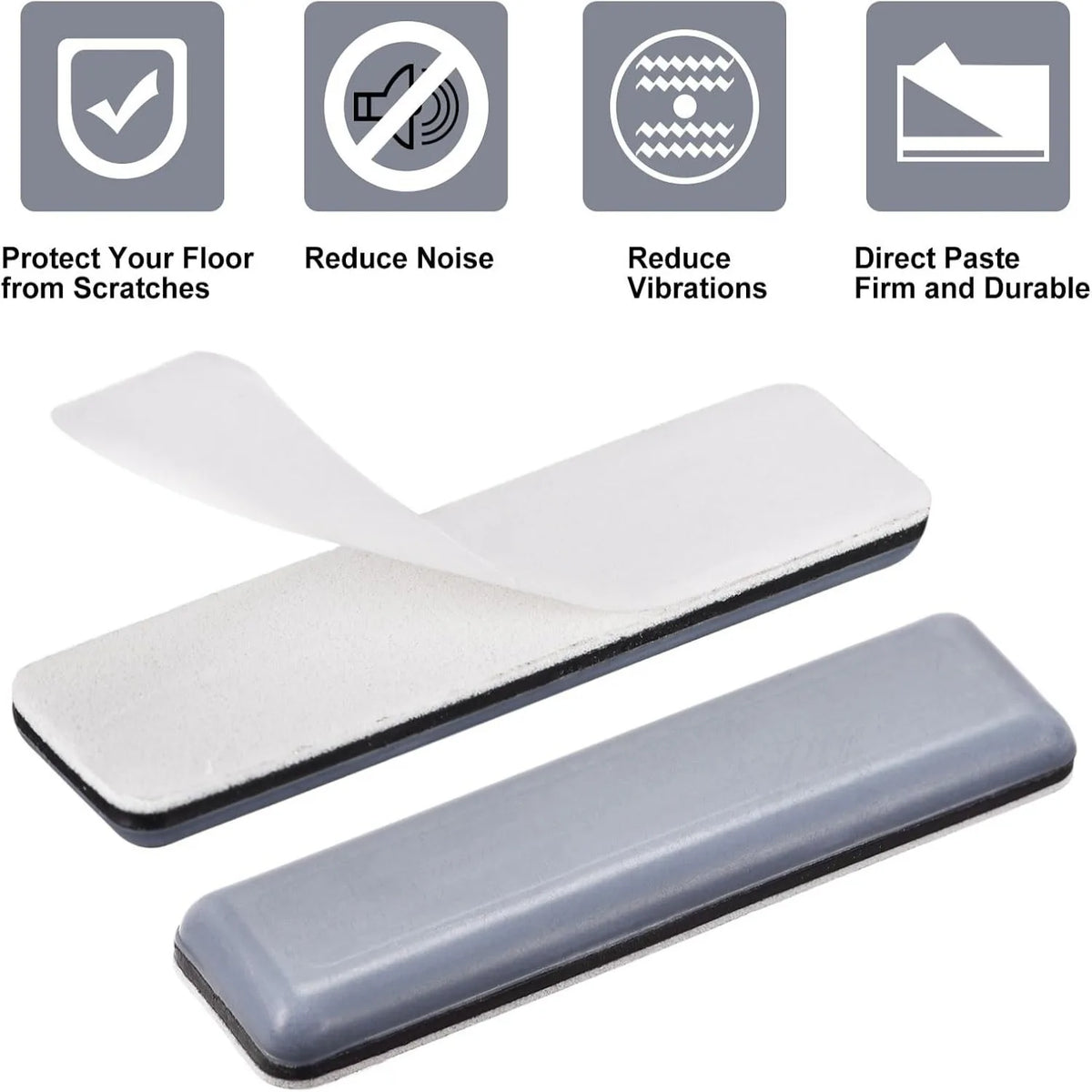 protections pieds meubles gris clair adhésives modernes 19x70mm pack 10 pièces