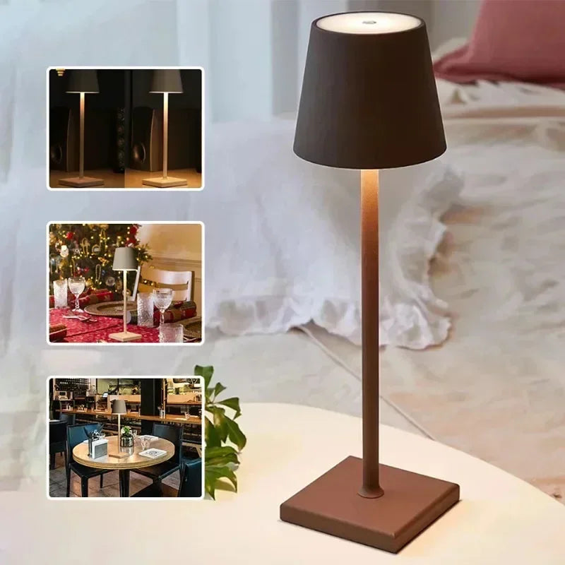 Lampe de chevet rechargeable LED portable or