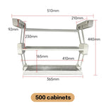 étagère pliable aluminium gris moderne clips rangement cuisine multiple utilisation 400mm 900mm blanc