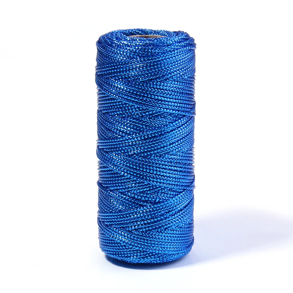 ficelle polyester 100m 1.5mm glitter violet doré bleu vert rouge moderne boîte cadeau fleur