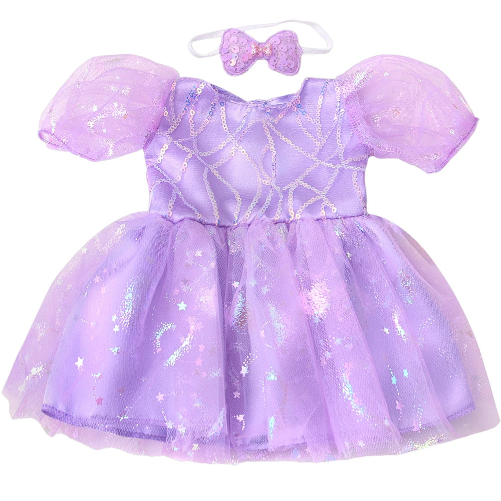 Jupe tutu rose bleu princesse tulle sequins dorés argentés motifs fleurs