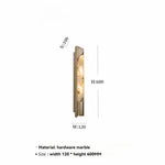 lampe murale moderne marbre blanc minimaliste 4500K 3000K 6000K chambre cuisine entree sdb