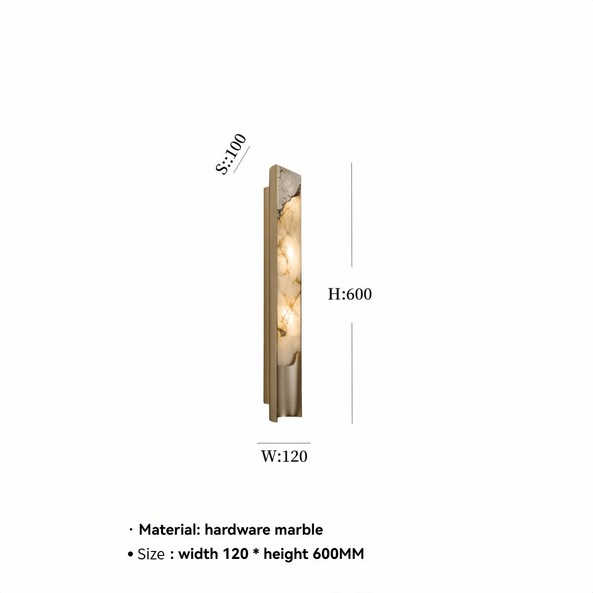 lampe murale moderne marbre blanc minimaliste 4500K 3000K 6000K chambre cuisine entree sdb