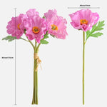 décoration intérieure bouquet fleurs artificielles coquelicots modernes mariage anniversaire fuchsia
